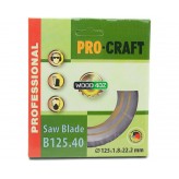 Диск пильный Procraft B125.40 (125/1,8/22,2 мм, 40 зубов)