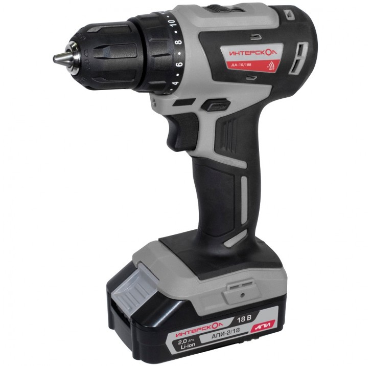 Дрель аккумуляторная Интерскол ДА-10/18 В МиниМАКС (2 аккум. 18v 2.0Ah Li-Ion, ЗУ, кейс) Дрель аккумуляторная Интерскол ДА-10/18 В МиниМАКС (2 аккум. 18v 2.0Ah Li-Ion, ЗУ, кейс)