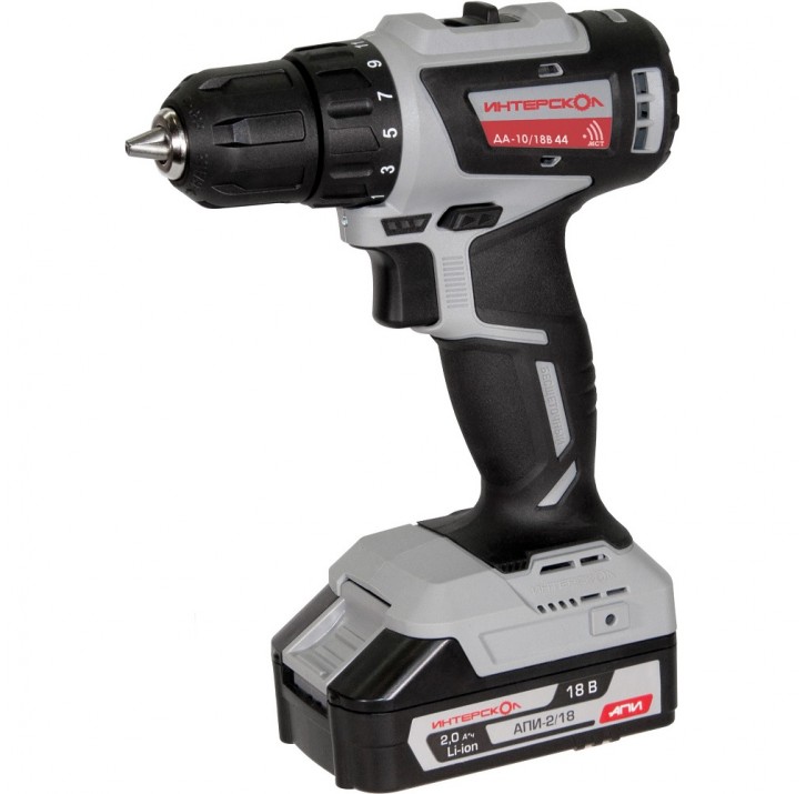 Дрель аккумуляторная Интерскол ДА-10/18 В МиниМАКС (2 аккум.18v 2,5Ah Li-Ion, ЗУ, кейс) Дрель аккумуляторная Интерскол ДА-10/18 В МиниМАКС (2 аккум.18v 2,5Ah Li-Ion, ЗУ, кейс)