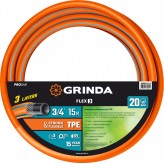 GRINDA FLEX 3, 3/4″, 15 м, 20 атм, из термоэластопласта, трё..