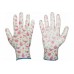 GRINDA прозрачное PU покрытие, 13 класс вязки, бело-розовые, размер M, садовые перчатки (11291-M)