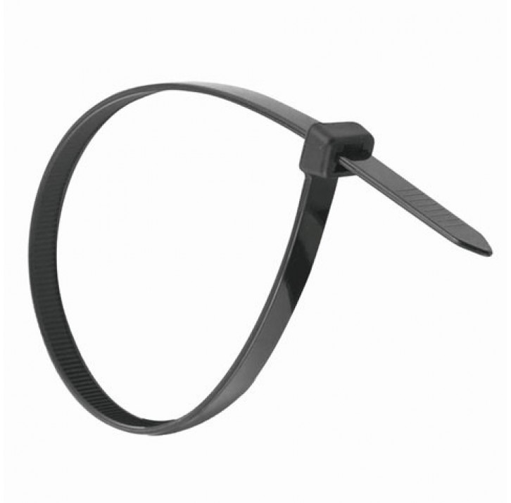 Хомут нейлоновый Черный 2,5*150мм, 100шт (500уп) Хомут нейлоновый Черный 2,5*150мм, 100шт (500уп)