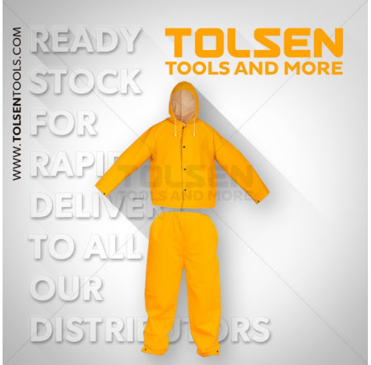 Костюм резиновый желтый с капюшоном, размер XXL TOLSEN (12шт) Костюм резиновый желтый с капюшоном, размер XXL TOLSEN (12шт)
