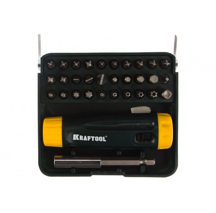 KRAFTOOL Kompakt-32 с насадками 32 предм., Реверсивная отвертка (26142-H32) KRAFTOOL Kompakt-32 с насадками 32 предм., Реверсивная отвертка (26142-H32)