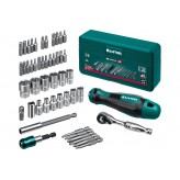 KRAFTOOL X-Drive 49 шт, Набор бит и головок с битодержателем и трещоткой (25816)