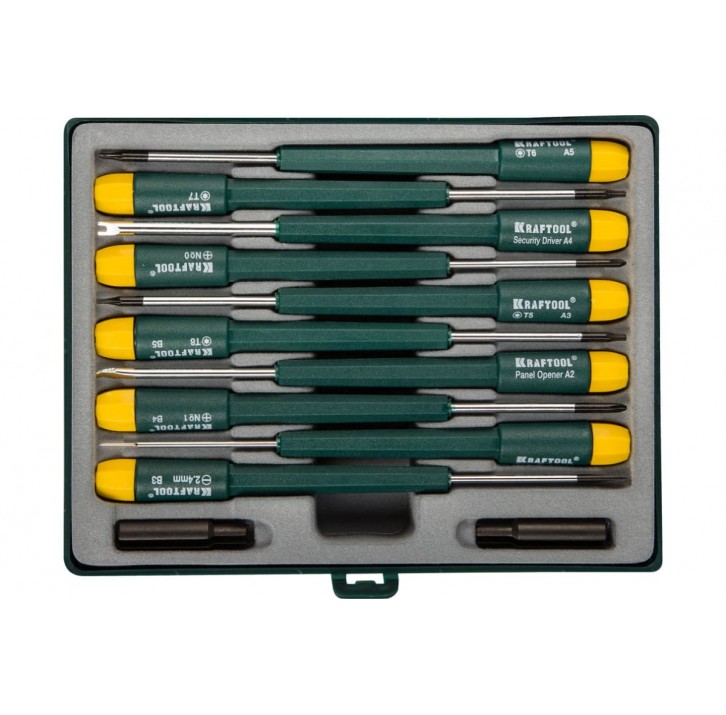 KRAFTOOL X-Telecom 12 предм., Набор отверток для точных работ (25616-H12) KRAFTOOL X-Telecom 12 предм., Набор отверток для точных работ (25616-H12)