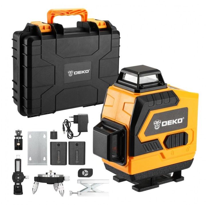 Лазерный уровень DEKO DKLL 16 самовыравнивающийся в кейсе 065-0232 Лазерный уровень DEKO DKLL 16 самовыравнивающийся в кейсе 065-0232