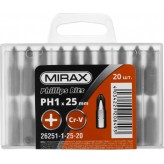 MIRAX PH 1, 25 мм, 20 шт, Биты (26251-1-25-20)