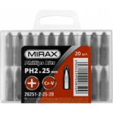 MIRAX PH 2, 25 мм, 20 шт, Биты (26251-2-25-20)