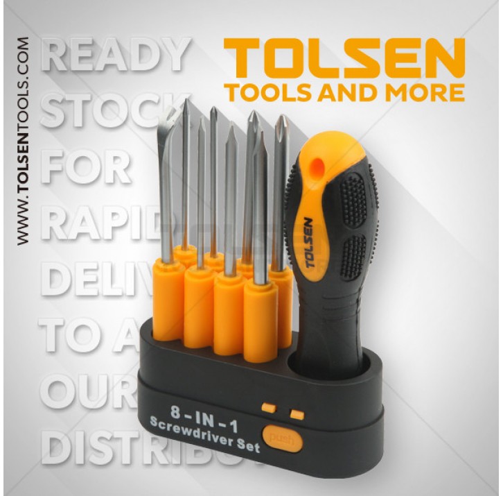 Набор отверток 9 предметов на блистере  TOLSEN  (10шт)