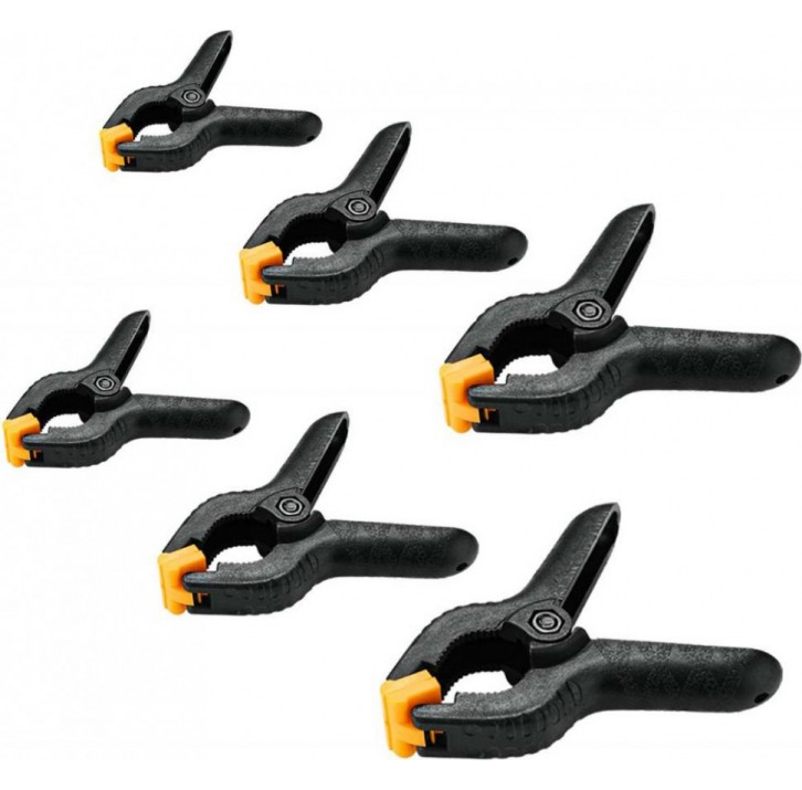 Набор струбцин-прищепок 40мм (6 предм/уп) DEKO (25 уп/пак) Набор струбцин-прищепок 40мм (6 предм/уп) DEKO (25 уп/пак)