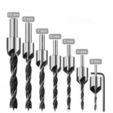 Набор сверел по дереву с Зенкером (7 шт; 3, 4, 5, 6, 7, 8, 1..