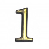 Номерки пластиковые №1 (большие) BN/GP черное золото  (50шт.*20уп.)