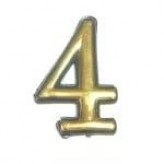 Номерки пластиковые №4 (большие) BN/GP черное золото  (50шт.*20уп.)