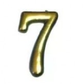 Номерки пластиковые №7  BN/GP черное золото  (150шт.*20уп.)