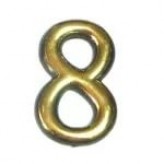 Номерки пластиковые №8 (большие) BN/GP черное золото  (50шт.*20уп.)