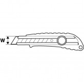 Нож с отламывающимся лезвием, 18 мм, фиксатор TOPEX 17B118