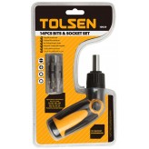 Отвертка реверсивная с набором бит,12 предметов, Cr-V  TOLSEN (36шт)