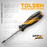 Отвертка ударная с двухкомпонентной рукояткой PH2*150 TOLSEN (12/60шт)