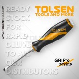 Отвертка ударная с двухкомпонентной рукояткой SL 1,2*6,5*100 мм TOLSEN (12/60шт)