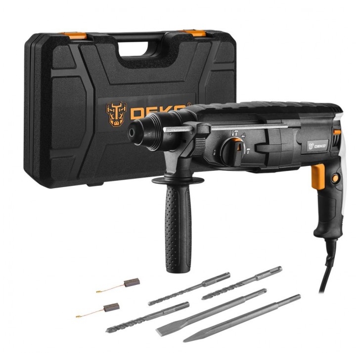 Перфоратор DEKO DKH 950W в кейсе с набором из 5 буров SDS+ 063-4122 Перфоратор DEKO DKH 950W в кейсе с набором из 5 буров SDS+ 063-4122