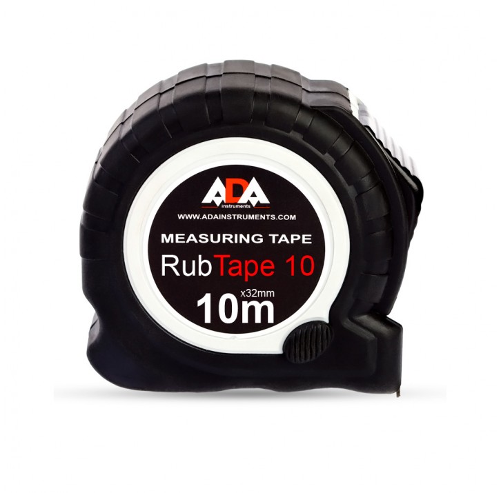 Рулетка ударопрочная ADA RubTape 10 с полимерным покрытием ленты 10м Рулетка ударопрочная ADA RubTape 10 с полимерным покрытием ленты 10м