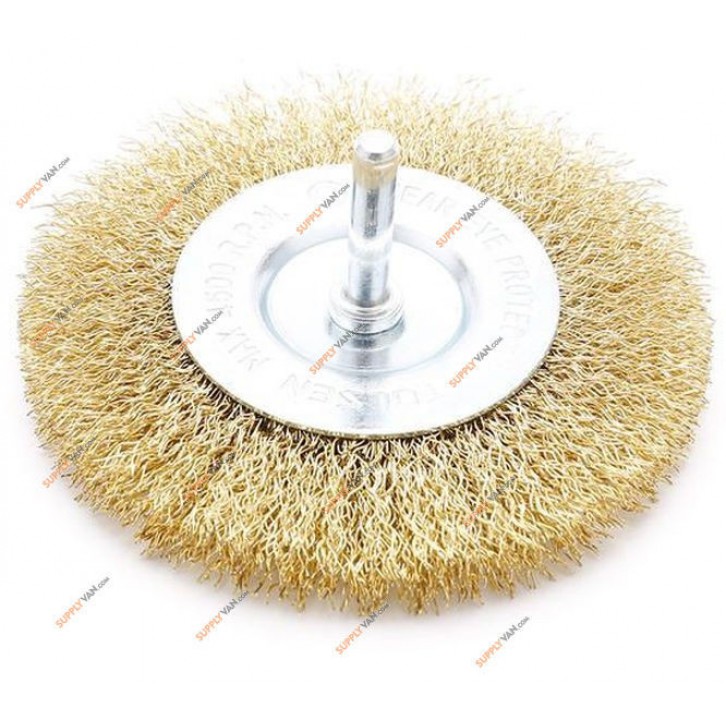 Щетка для дрели плоская, со шпилькой 75мм (1/4) TOLSEN TOLSEN Щетка для дрели плоская, со шпилькой 75мм (1/4) TOLSEN TOLSEN