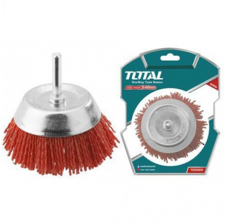 Щётка нейлоновая для дрели, тип "чашка" 50 ммTOTAL Щётка нейлоновая для дрели, тип "чашка" 50 ммTOTAL