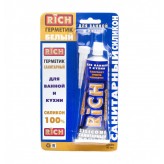Силикон санитарный RICH белый тюбик 85мл 12шт
