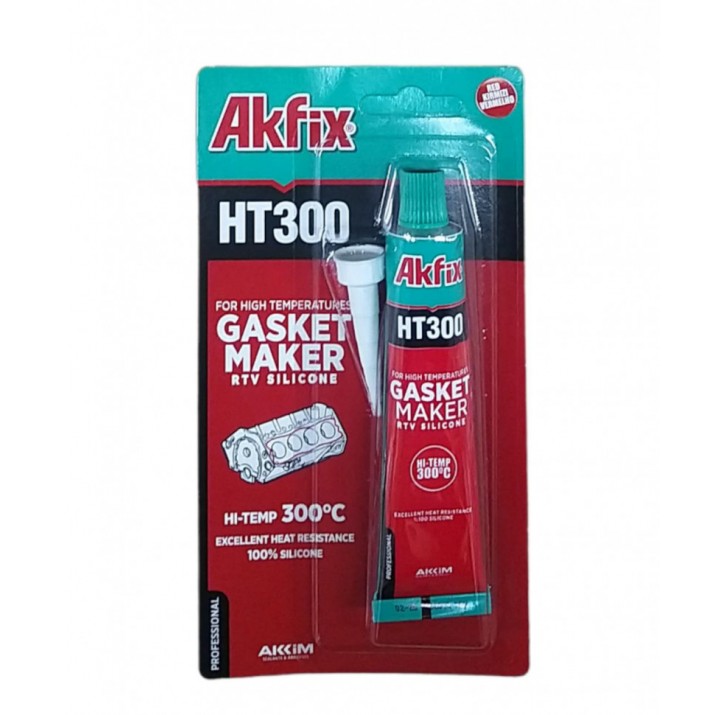 Силикон термостойкий AKFIX HT300 красный 50гр (Блистер), (24шт)