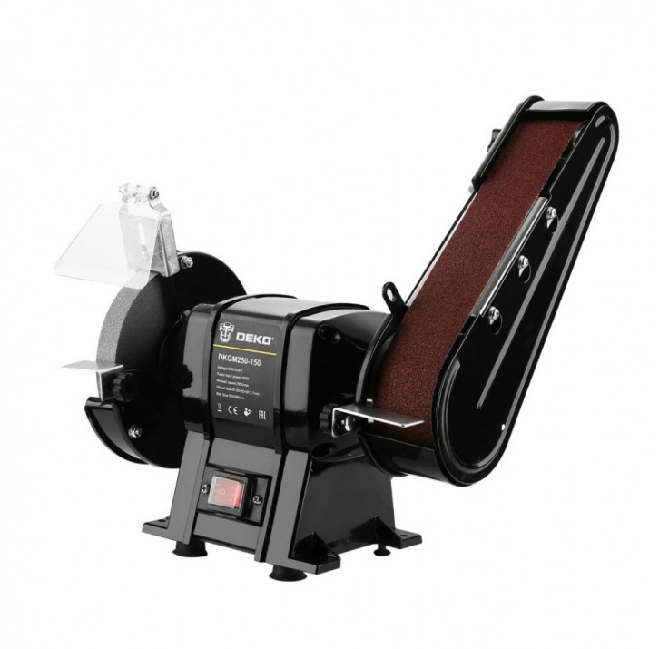 Станок заточной DEKO DKGM250-150 (250Вт, диск:150*20*12,7мм, лента: 686*50мм, 2950об/м) Станок заточной DEKO DKGM250-150 (250Вт, диск:150*20*12,7мм, лента: 686*50мм, 2950об/м)