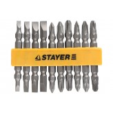 STAYER 10 шт, Набор двусторонних бит (2605-H10)