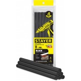 STAYER Black чёрные 11х200 мм, 6 шт, Клеевые стержни (2-0682..