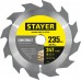 STAYER CONSTRUCT 235 x 30/20мм 24Т, диск пильный по дереву, технический рез