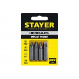 STAYER Hercules 36 мм, 4 шт, Биты для ударной отвертки (25667-S4)
