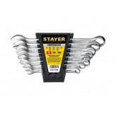 STAYER HERCULES, 8 шт, 8 - 19 мм, Набор комбинированных гаеч..