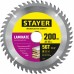 STAYER LAMINATE 200 x 32/30мм 56T, диск пильный по ламинату, аккуратный рез