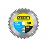 STAYER MULTI MATERIAL 190х30/20мм 64Т, диск пильный по алюми..