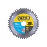 STAYER MULTI MATERIAL 210х32/30мм 48Т, диск пильный по алюми..