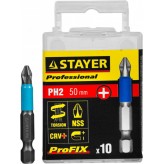 STAYER ProFix PH2 50 мм, 10 шт, Набор бит (26203-2-50-10)