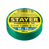 STAYER Protect-10 10м х 15мм 5000В зеленая, Изоляционная лен..
