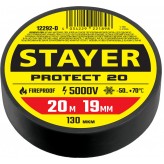 STAYER Protect-20 19 мм х 20 м черная, Изоляционная лента ПВ..