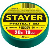 STAYER Protect-20 19 мм х 20 м зеленая, Изоляционная лента П..
