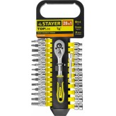 STAYER RSS 28S, 28 предм., (1/4″), Набор торцовых головок и ..