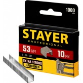 STAYER тип 53 (A/10/JT21) 10 мм, 1000 шт, калибр 23GA, скобы..