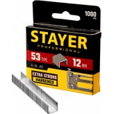 STAYER тип 53 (A/10/JT21) 12 мм, 1000 шт, калибр 23GA, скобы..