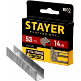 STAYER тип 53 (A/10/JT21) 14 мм, 1000 шт, калибр 23GA, скобы..