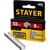 STAYER тип 53 (A/10/JT21) 8 мм, 1000 шт, калибр 23GA, скобы ..