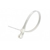 Стяжка нейлоновая с кольцом, белая 3,6*100мм, 100шт