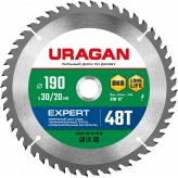 URAGAN Expert 190х30/20мм 48Т, диск пильный по дереву